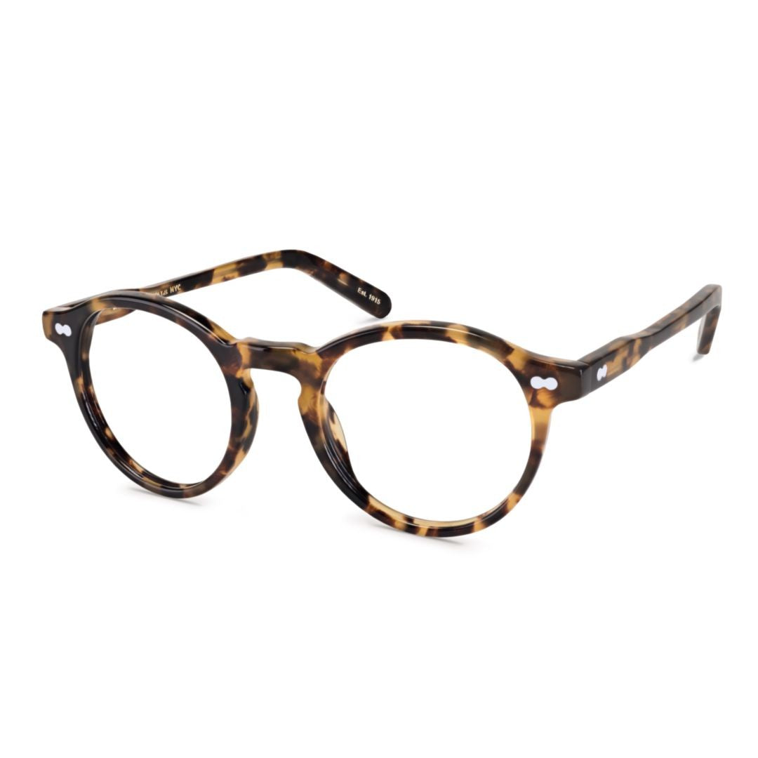 Moscot Miltzen Round Tortoiseshell Acetate Eyeglasses With Keyhole Bridge