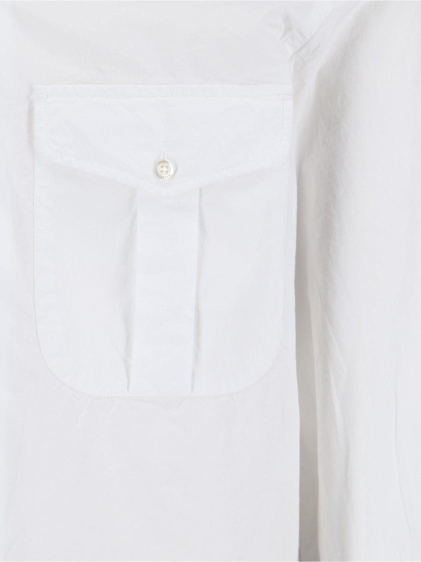 Aspesi White Button-Down Shirt With Structured Collar