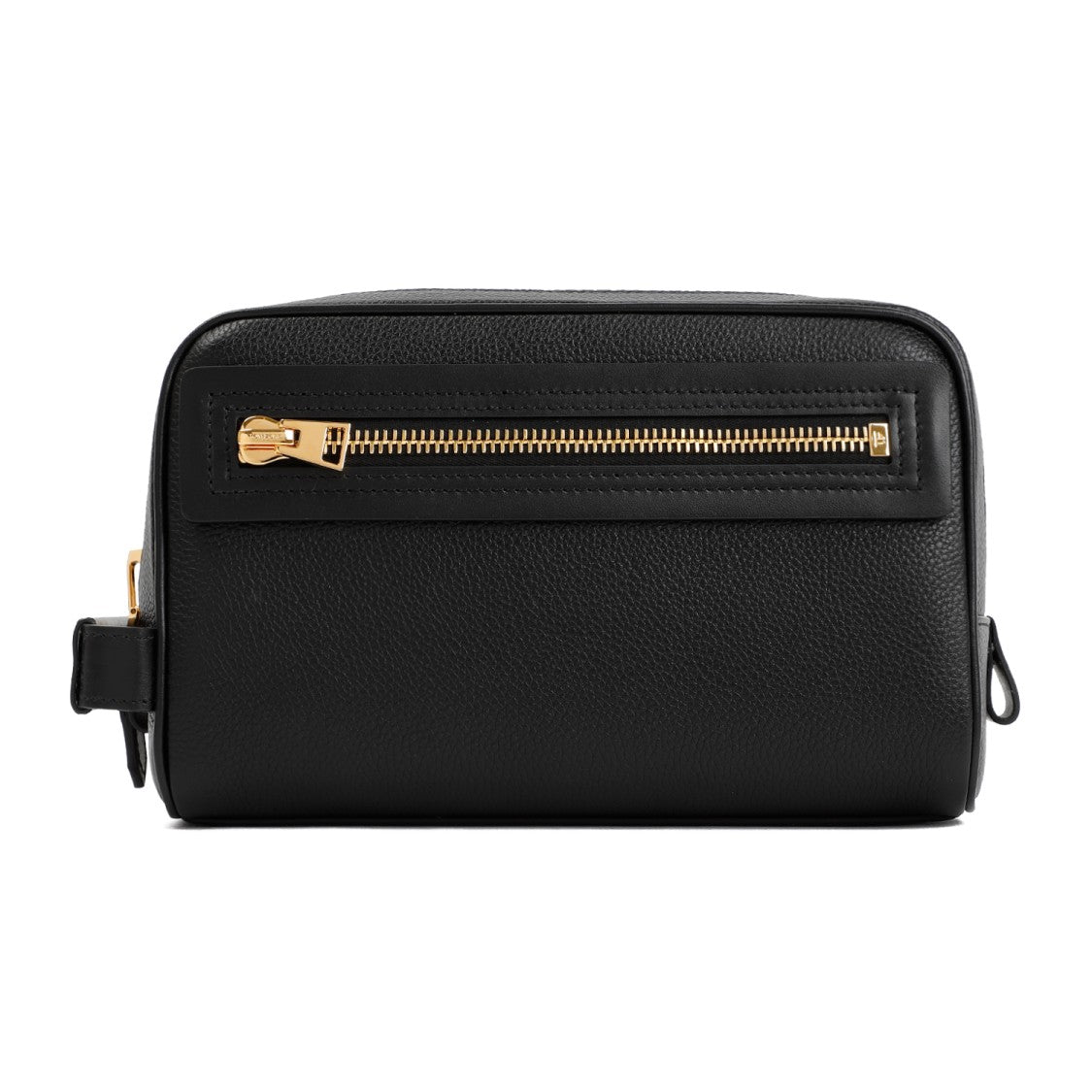 Tom Ford Black Grained Leather Toiletry Case