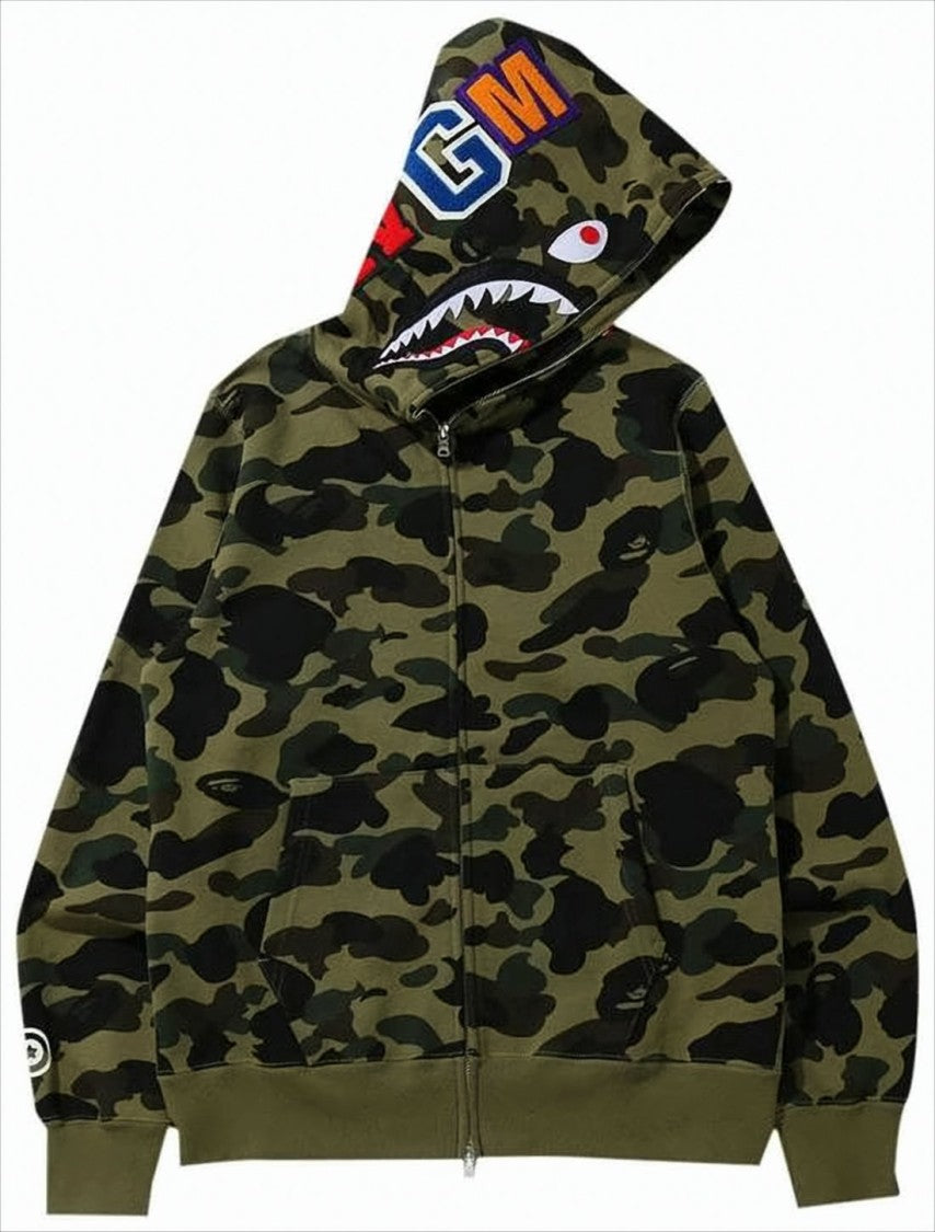 Bape Camouflage Graphic Hooded Jacket