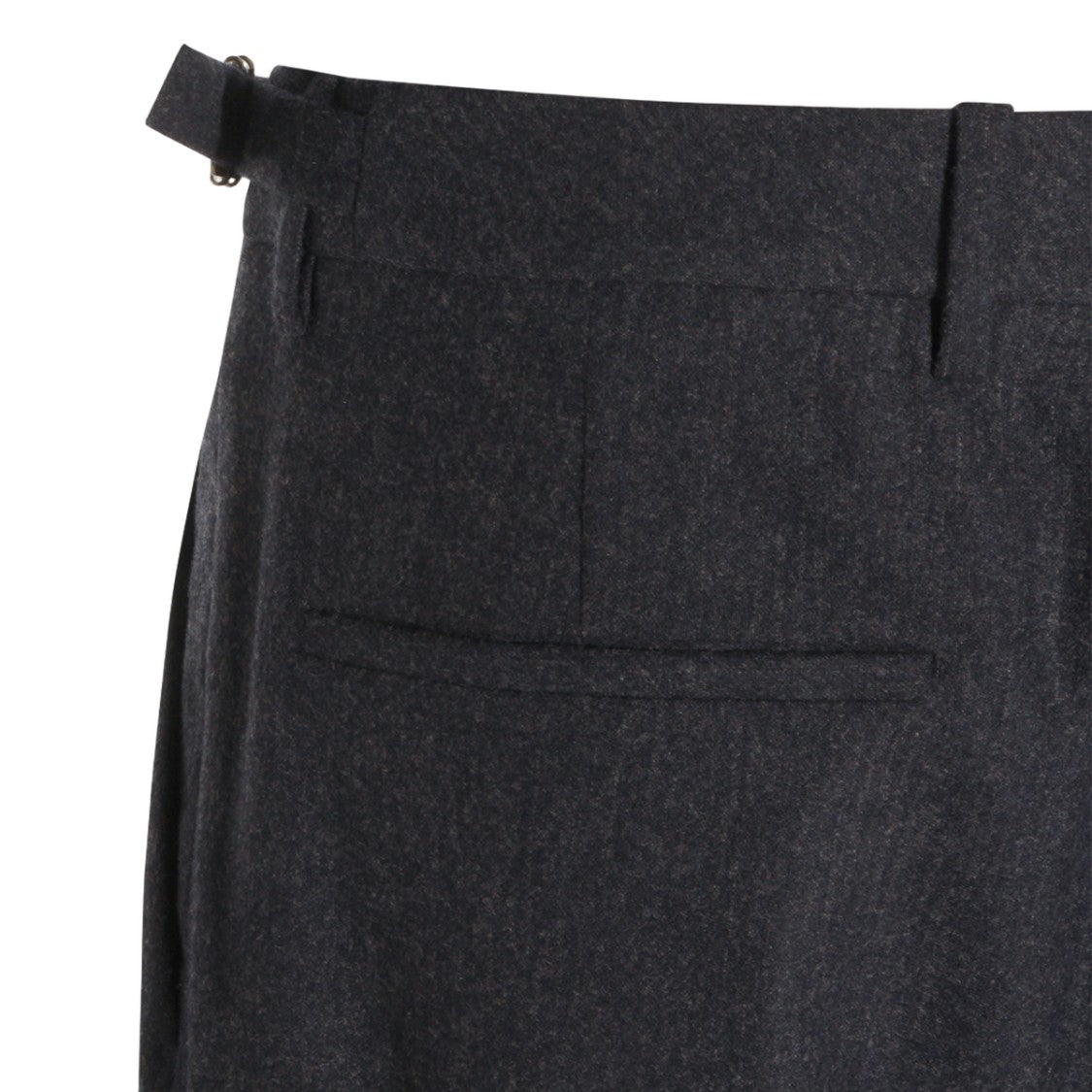 Gta Il Pantalone Tailored Dark Charcoal Trousers With Pleated Front