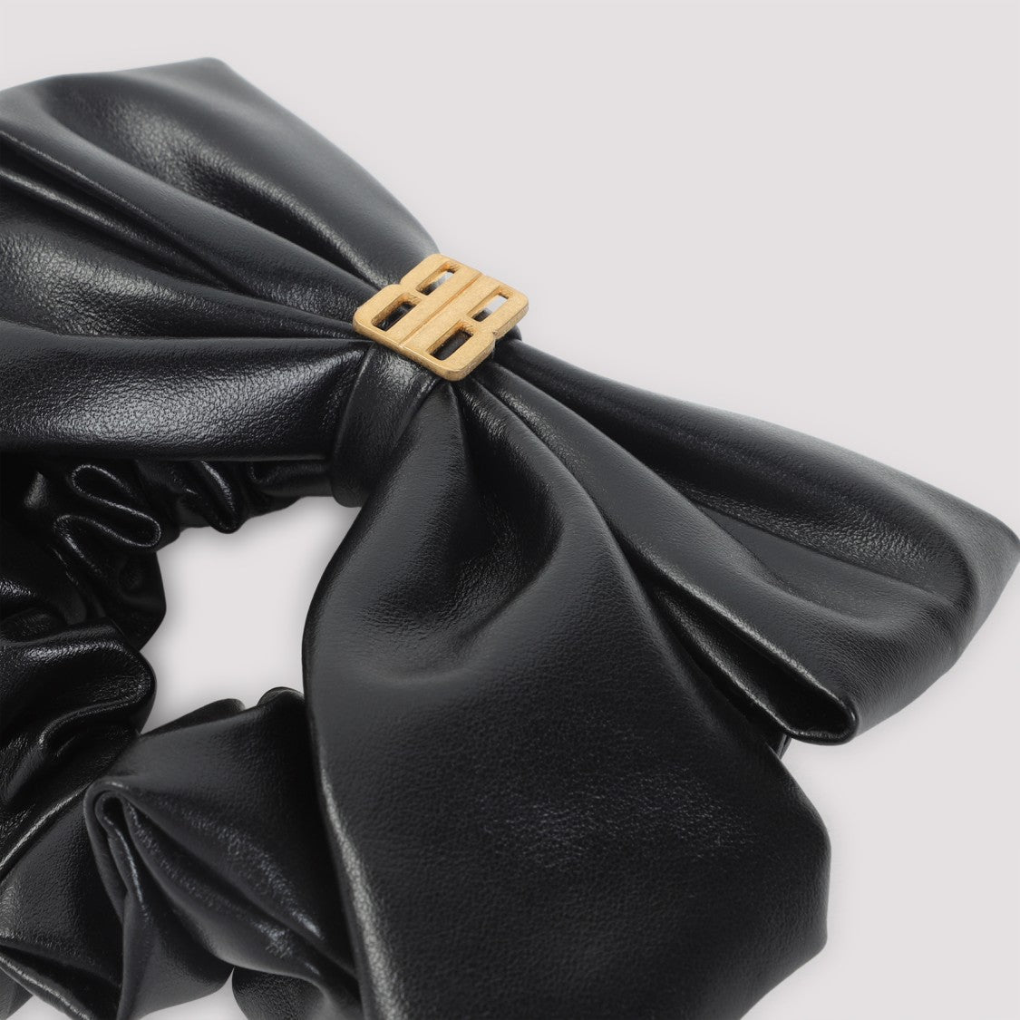 Balenciaga Black Calf Leather Clemence Xl Scrunchie