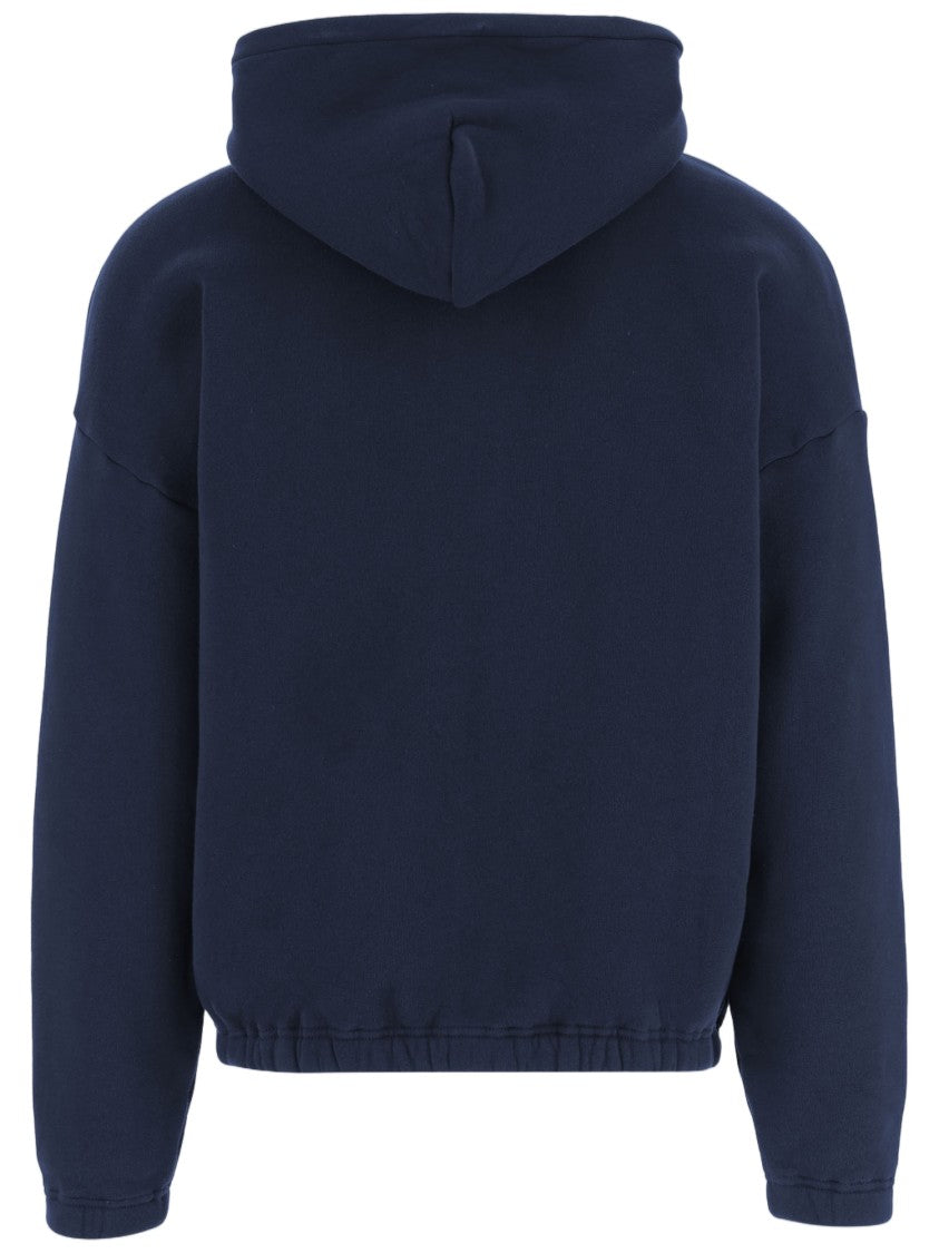 Autry Cotton Zip-Up Hoodie With Front Pockets And Embroidered Logo