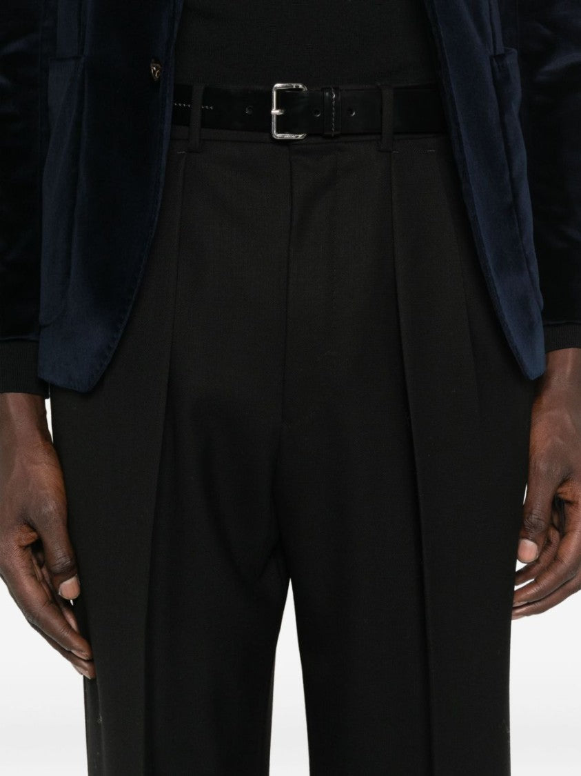 Tom Ford Tailored Black Wool Trousers With Pleated Front