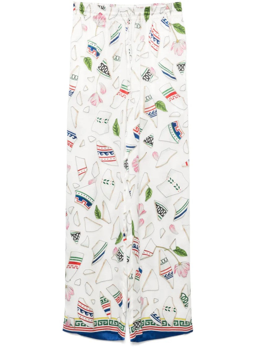 Casablanca Le Vase Brise Silk Trousers