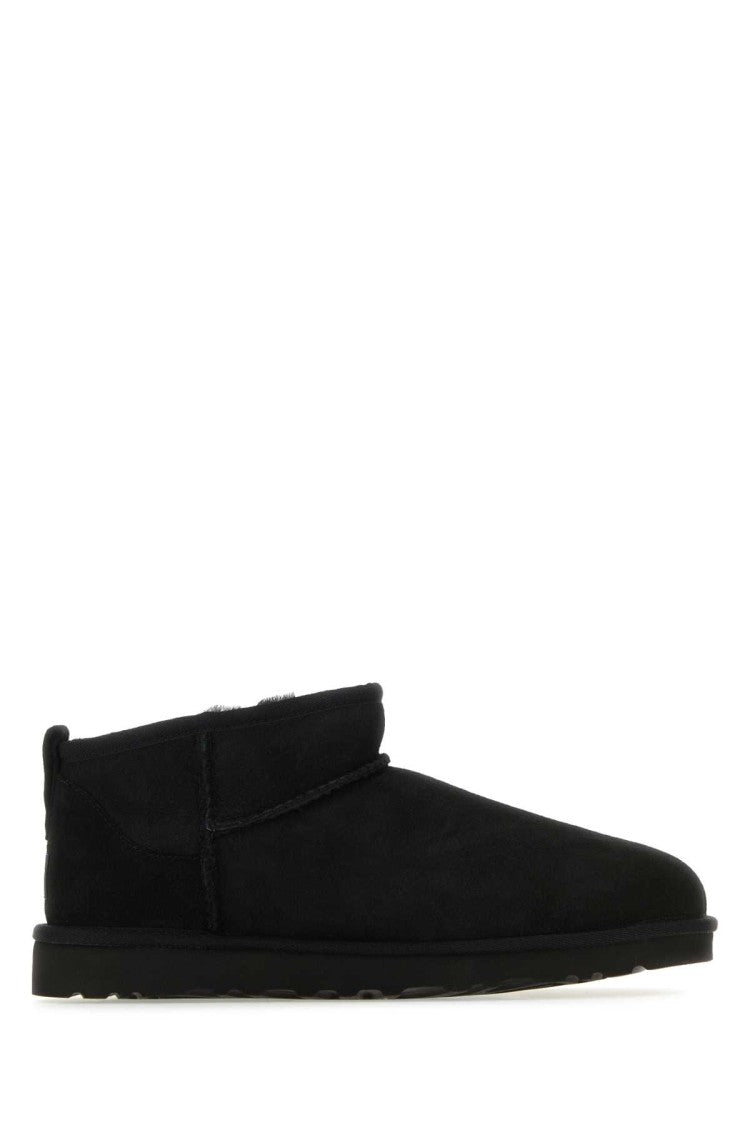 Ugg Black Suede Classic Ultra Mini Ankle Boots