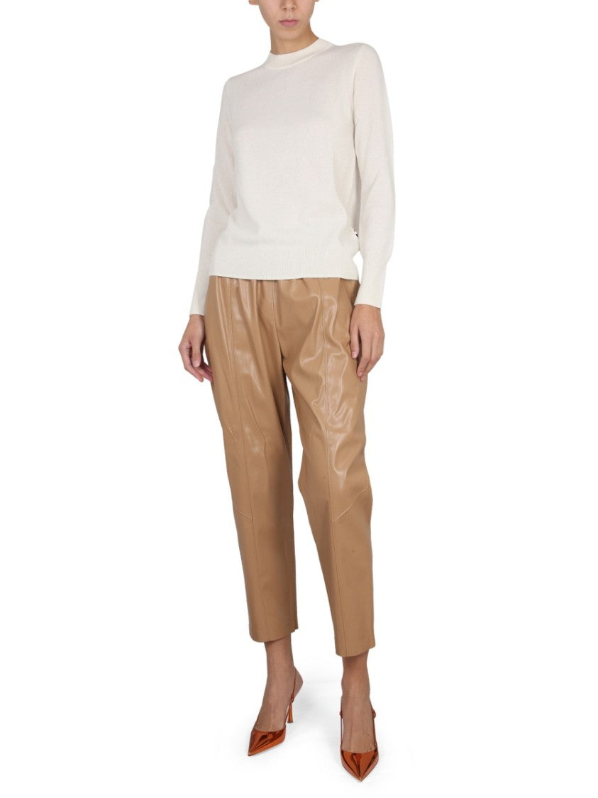 Boss Cashmere Sweater With Cross-Neck Detail