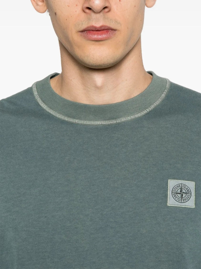 Stone Island Fissato-Effect Organic-Cotton T-Shirt