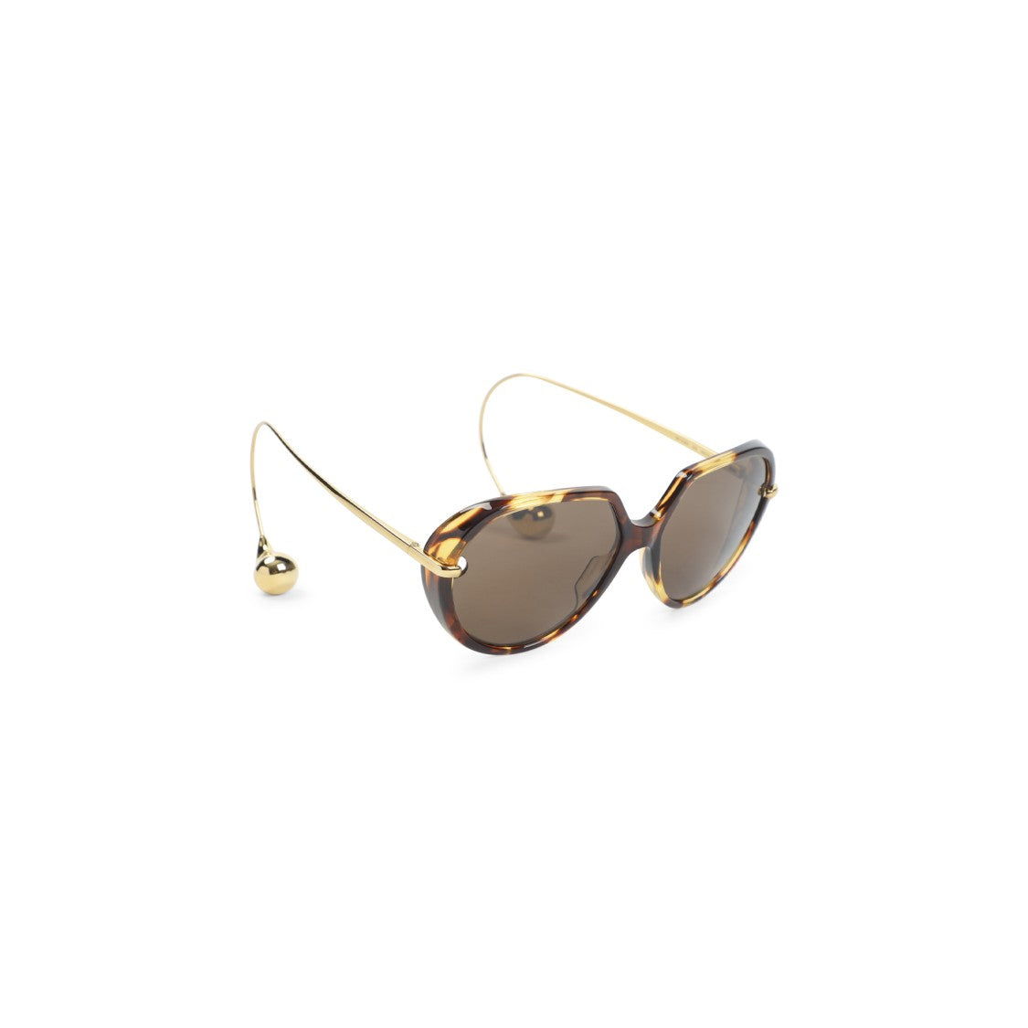 Bottega Veneta Clear Acetate Round Frame Sunglasses