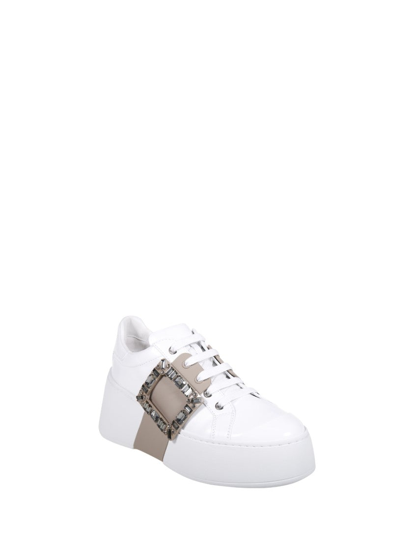 Roger Vivier Viv Skate High Strass Sneaker