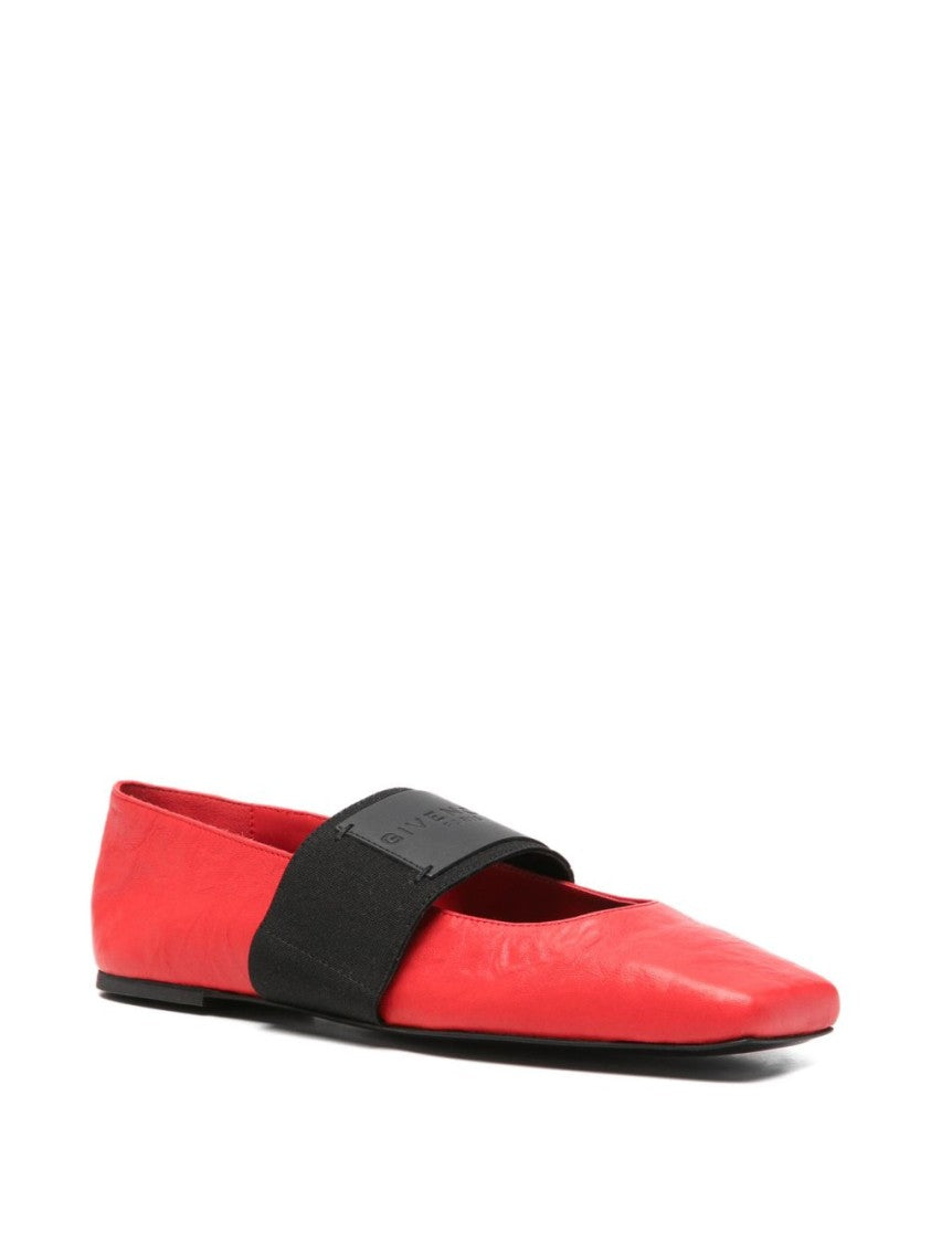 Givenchy Pointed Toe Flats With Red Upper