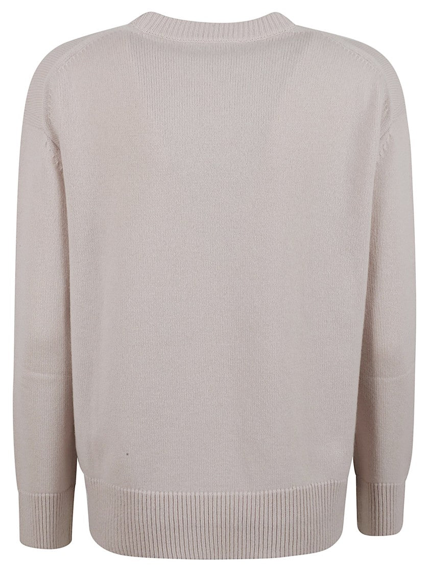 Max Mara Beige Sweater With Playful Graphic