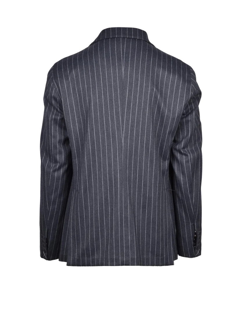 Fbte From Beginning To End Grey Polyester Viscose Elastane Double-Breasted Suit