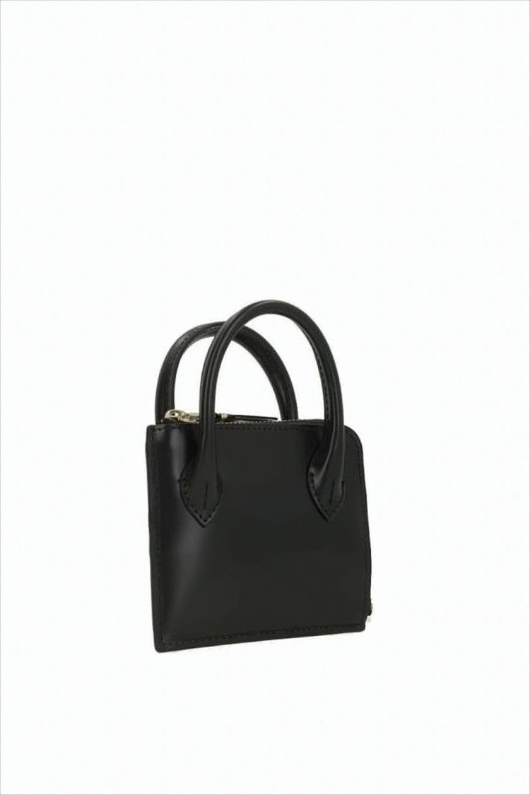 Comme Des Garçons Compact Smooth Leather Cardholder With Zip Closure