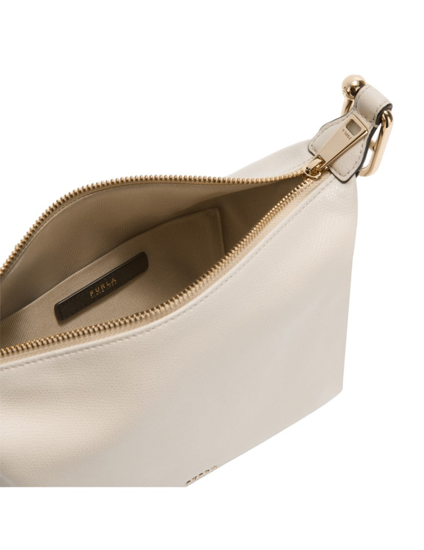 Furla Tonie Mini Hobo Bag In Sand Leather