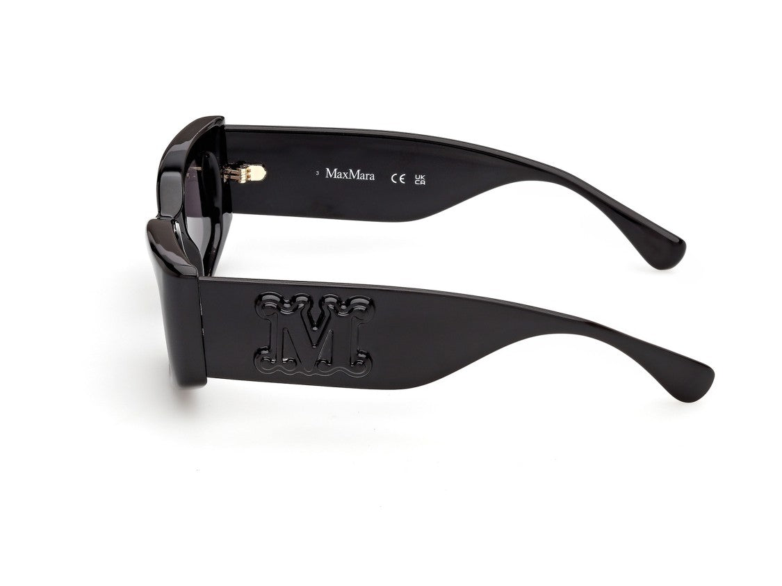 Max Mara Mm0209 Glossy Emblem Oversized Square Sunglasses