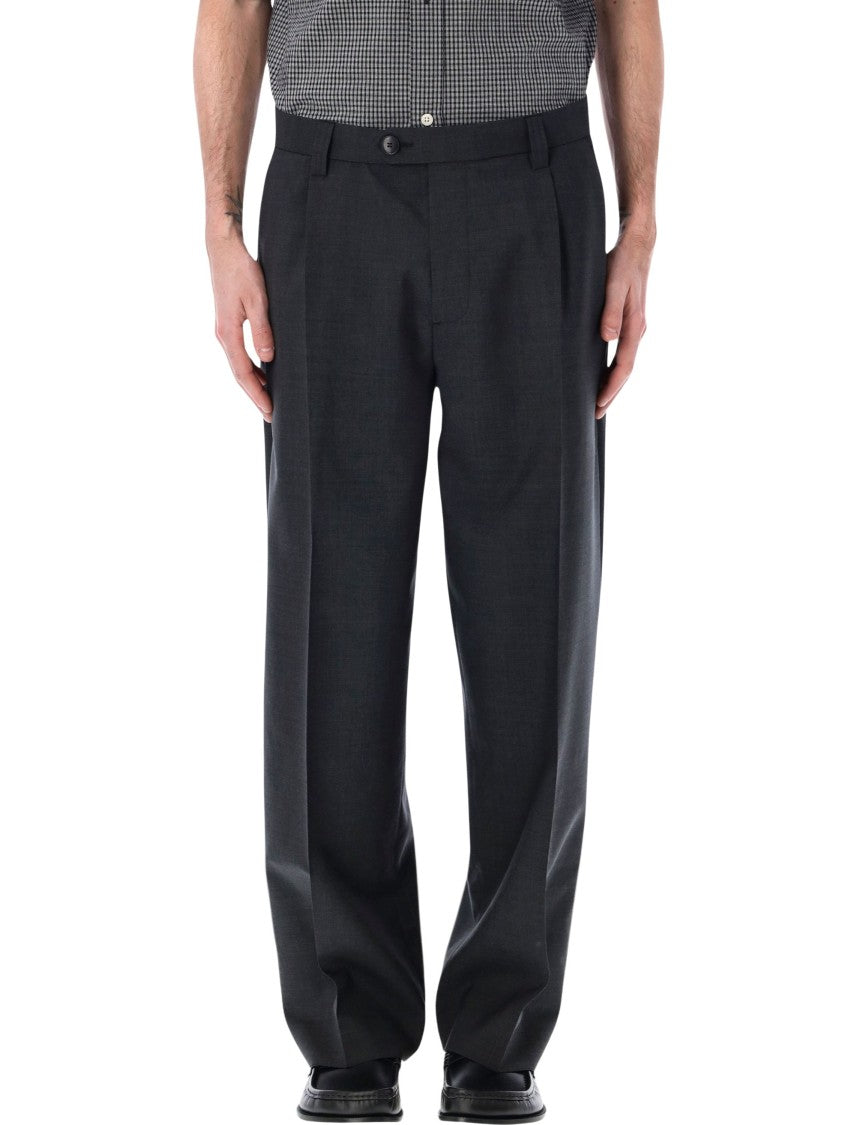 Mfpen Two-Tone Tropical Wool Wide-Leg Pants