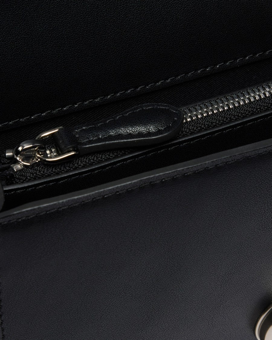 Pinko Black Mini Love Bag Shoulder Bag In Black/Old Silver