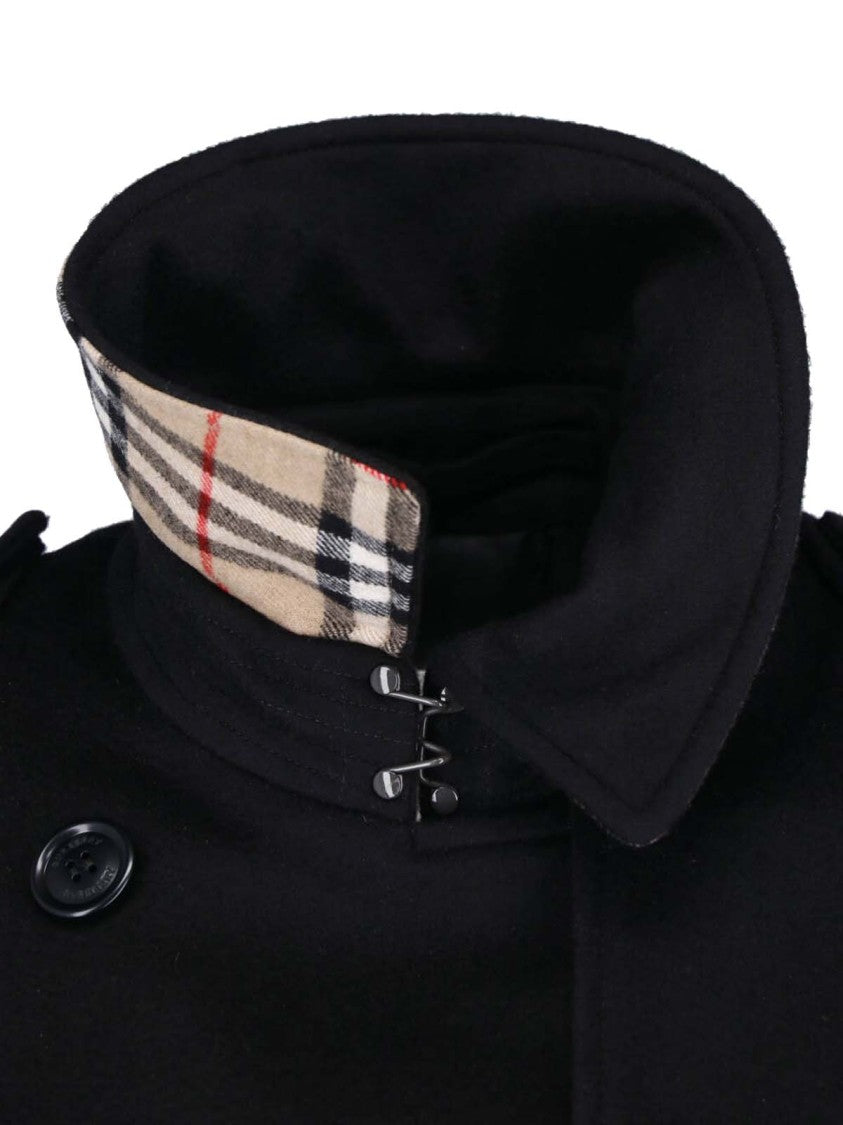 Burberry Black Kensington Cashmere Trench Coat