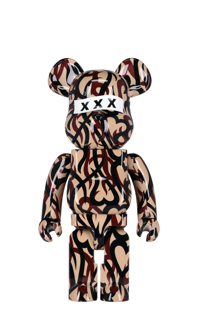 Medicom Toy Bear-Shaped Figure With Abstract Graffiti Design