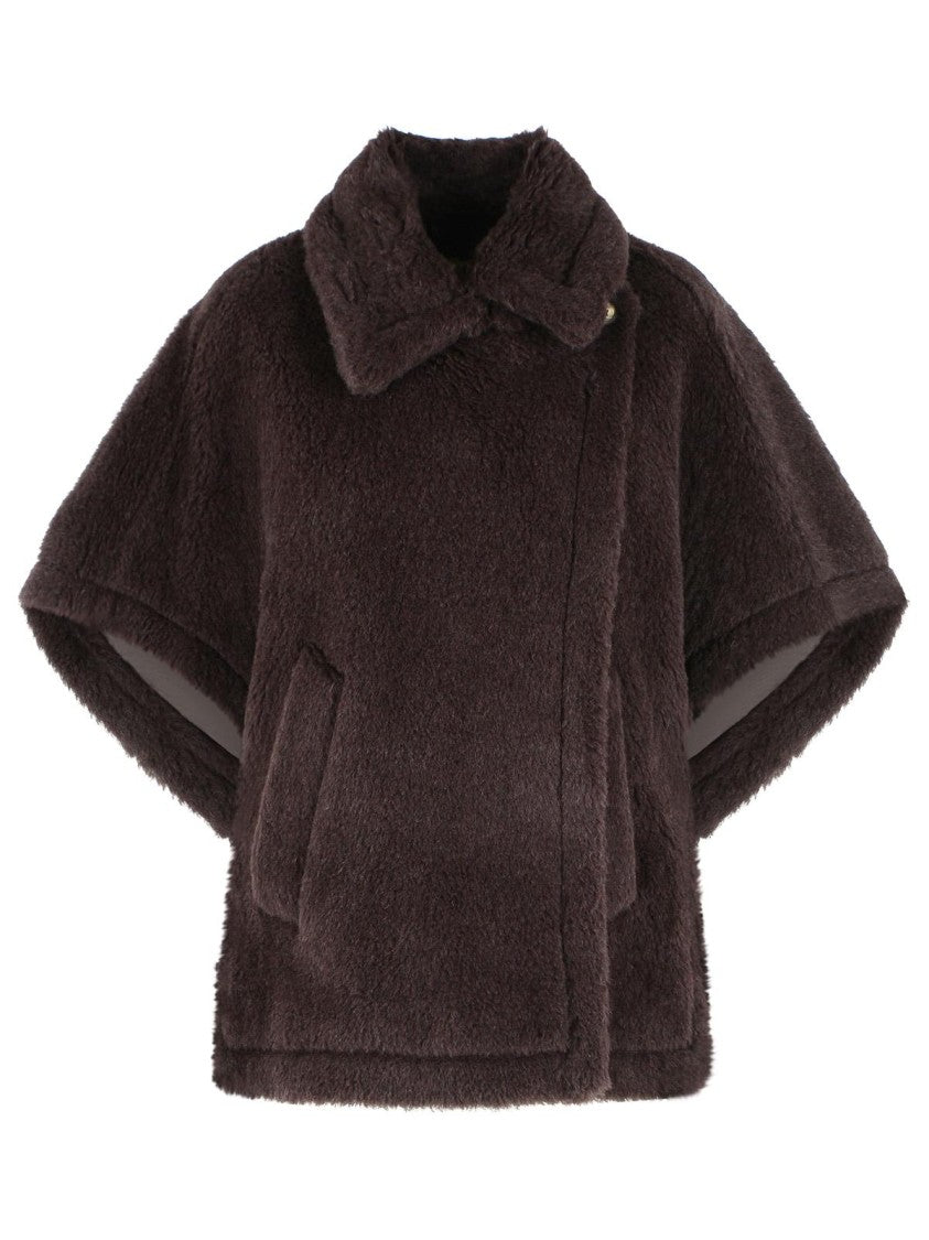Max Mara 'Tebe1' Teddy Cape Of Alpaca And Brown Wool