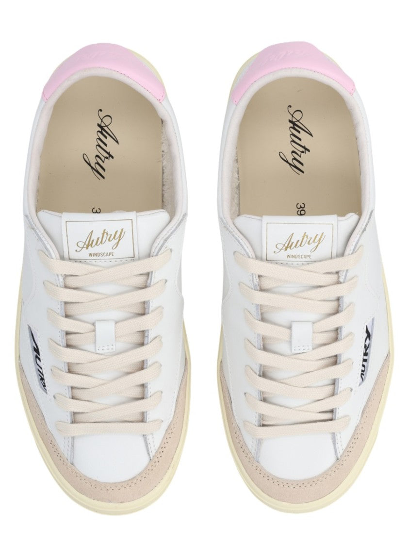 Autry White Windscape Low Suede Sneakers
