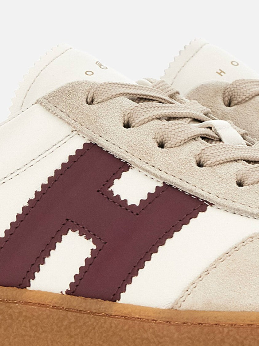 Hogan Cream Beige Suede H-Logo Sneakers
