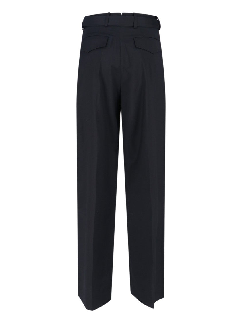 Eudon Choi Tailored Black Trousers With Straight-Leg Cut