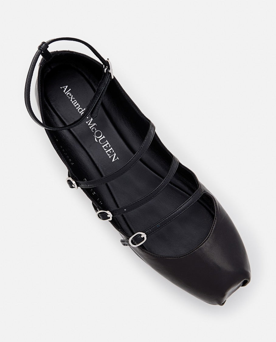 Alexander Mcqueen Leather Ballerina Flat