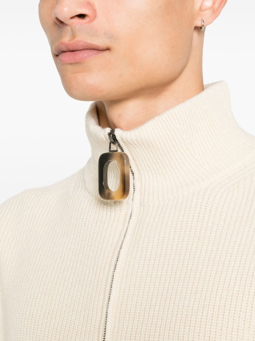 J. W. Anderson Half-Zip Ribbed Knit Sweater