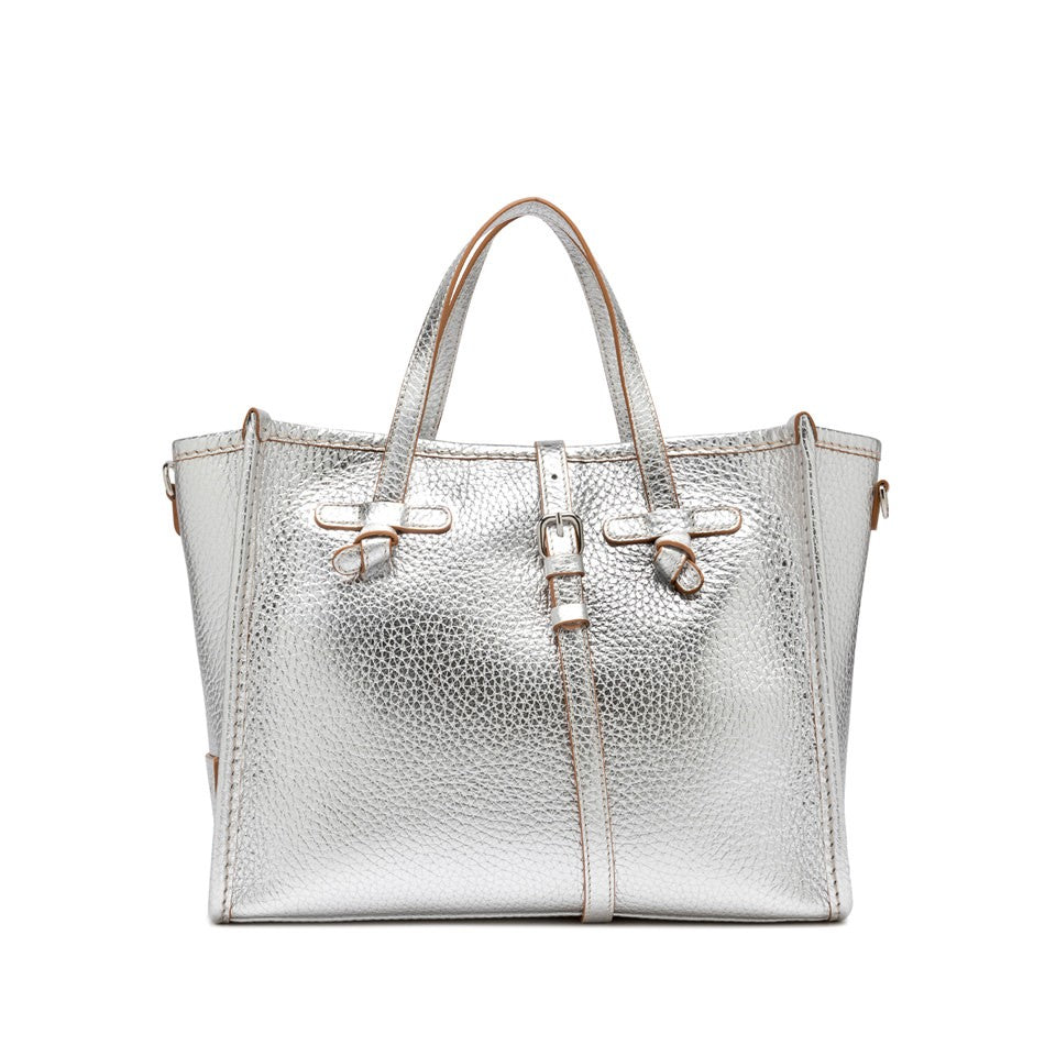 Gianni Chiarini Marcella Silver Calf Leather Handbag