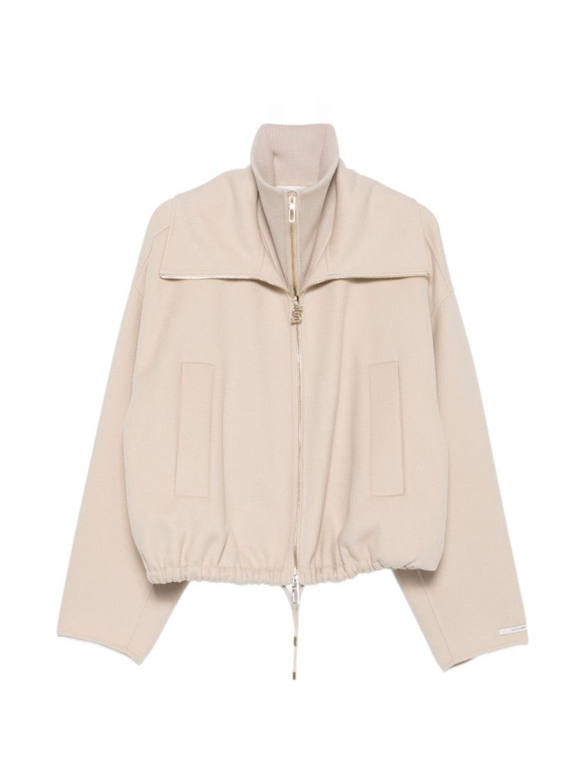 Sportmax Boxy Cropped High-Collar Yoke Jacket