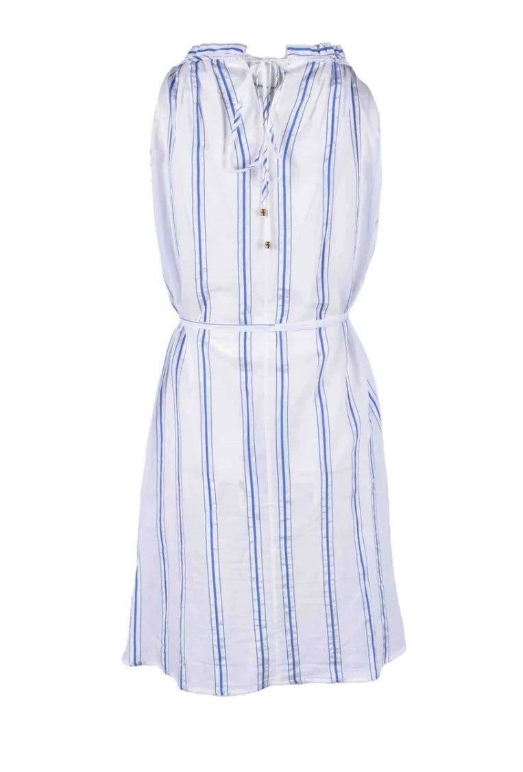 Aglini Sleeveless Mini Dress With Gathered Neckline
