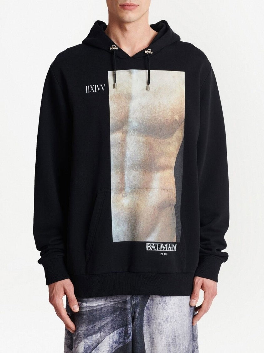 Balmain Graphic-Print Hoodie