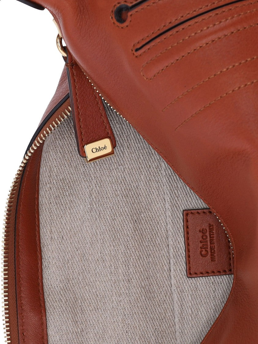 Chloé "Marcie" Shoulder Bag In Brown Calfskin