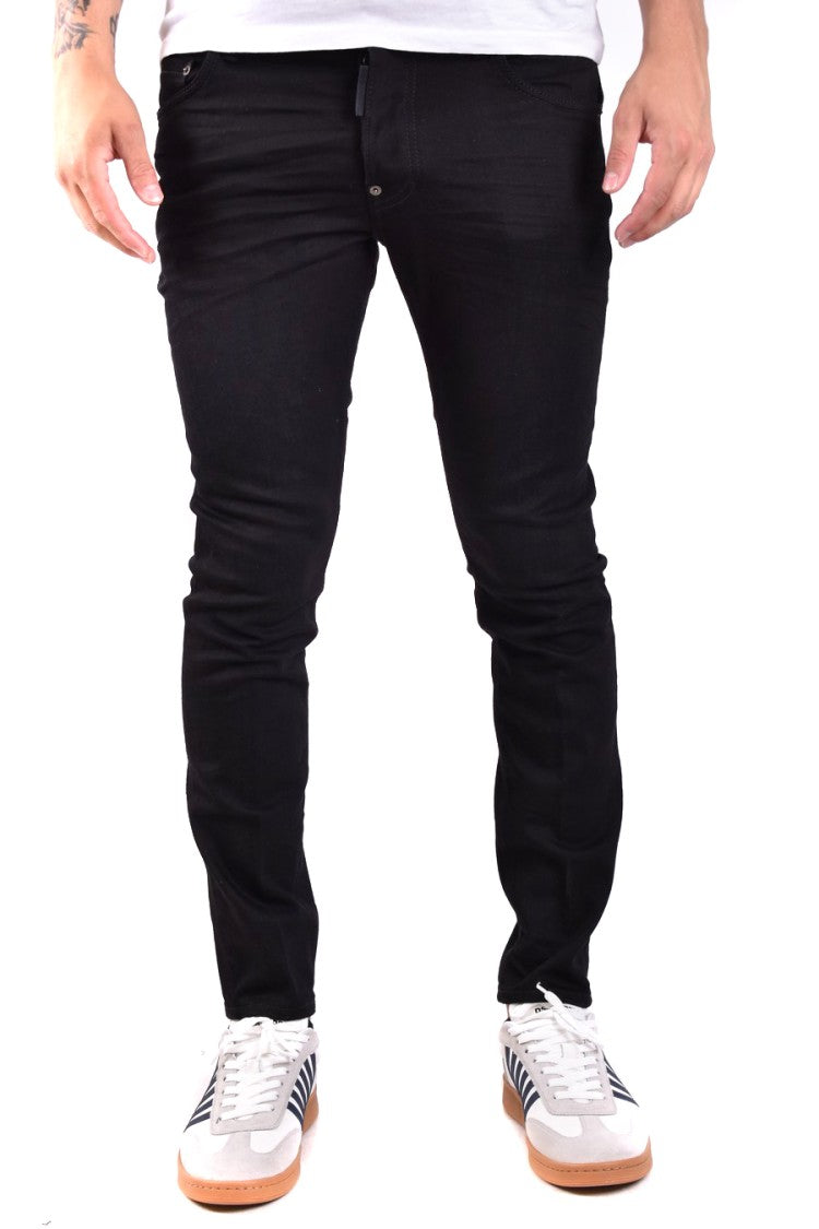 Dsquared2 Black Five-Pocket Straight-Leg Jeans
