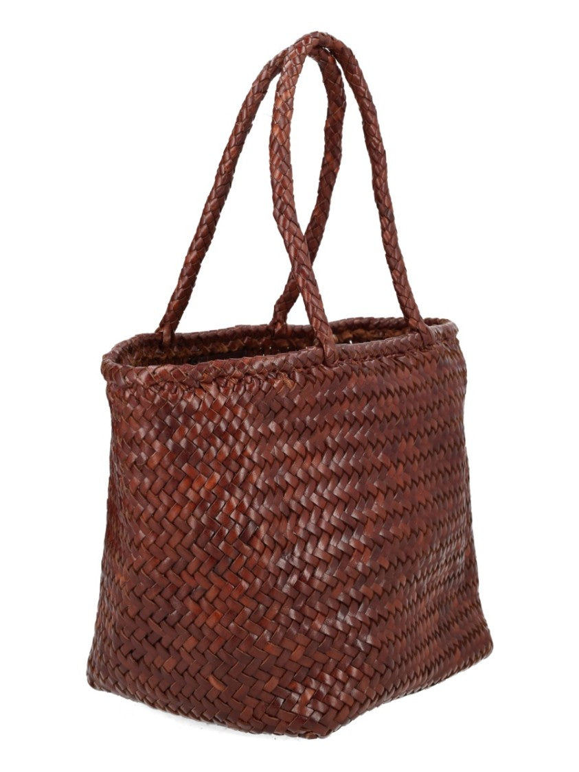Dragon Diffusion Grace Basket Woven Leather Tote Bag