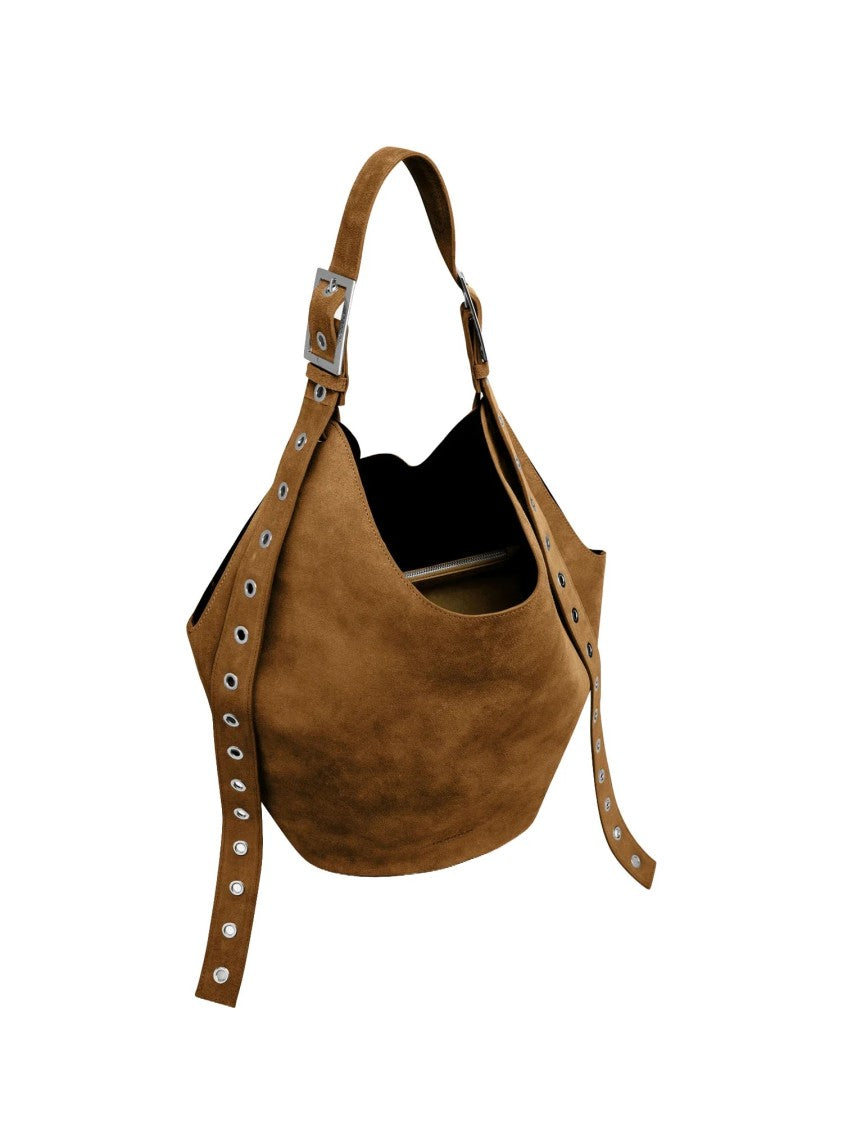 Dondup Brown Big Hobo Leather Bag