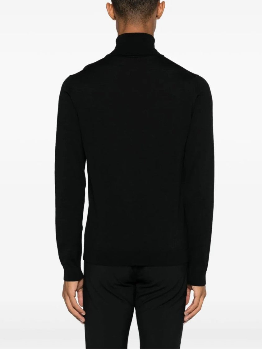 Roberto Collina Black Turtleneck Sweater
