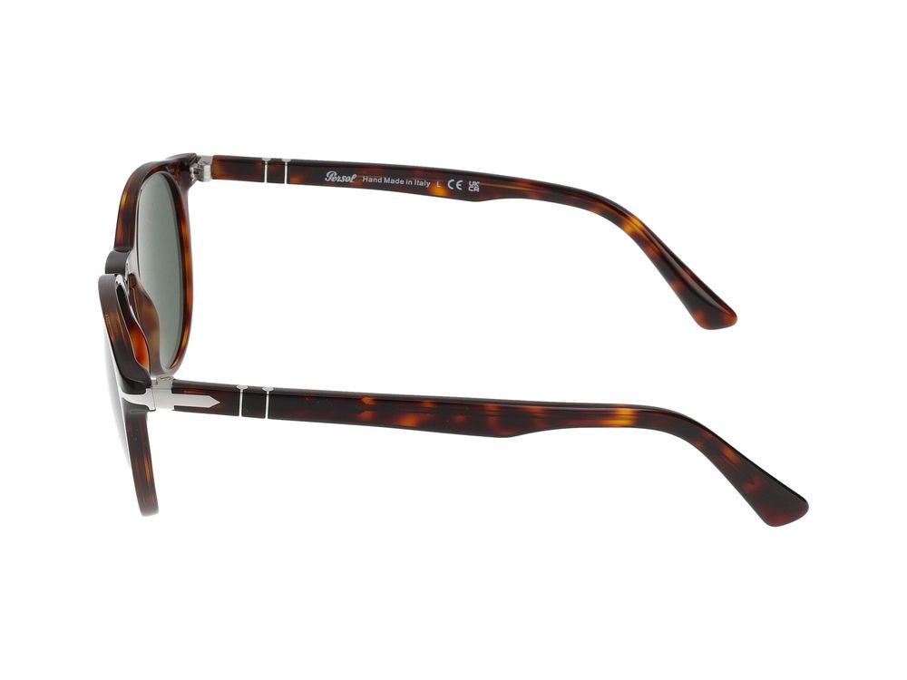 Persol Round Tortoiseshell Acetate Sunglasses With Silver Accents