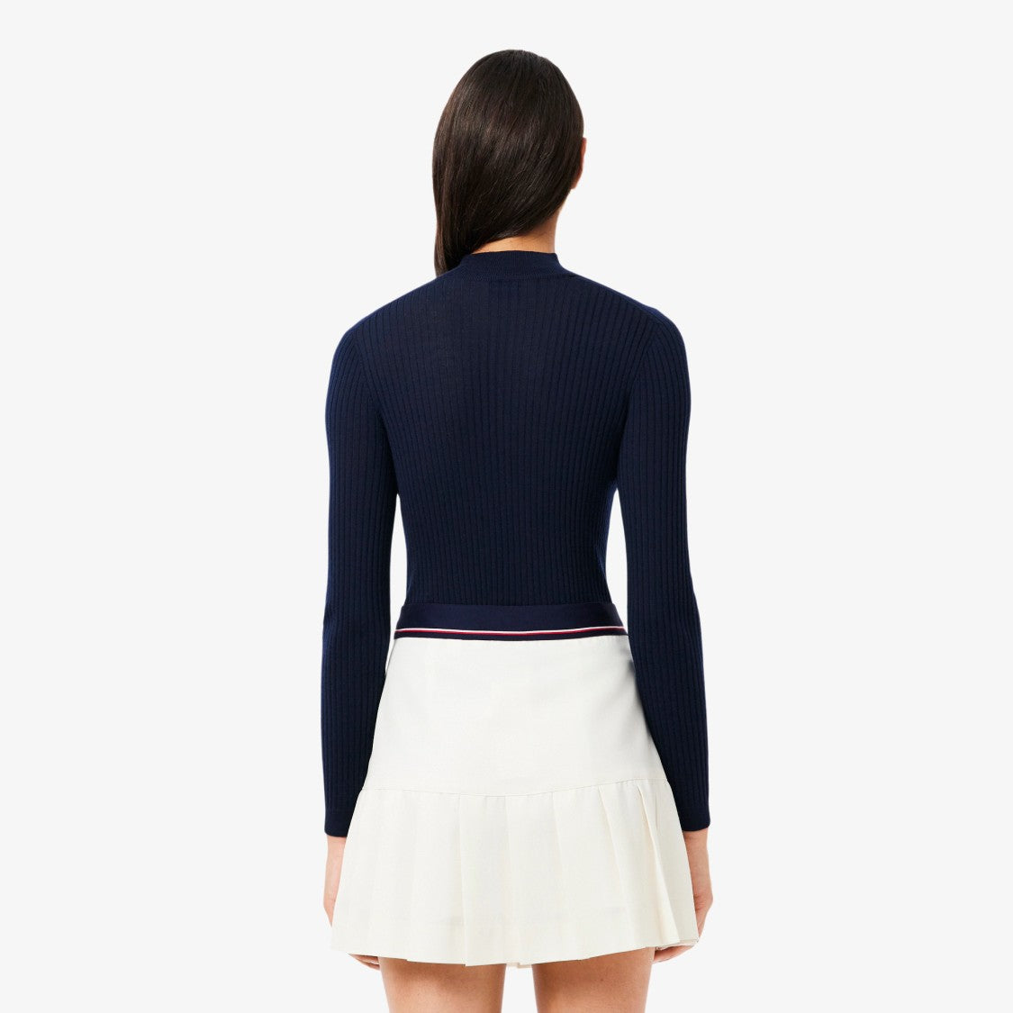 Lacoste Ribbed Merino Wool Turtleneck Sweater