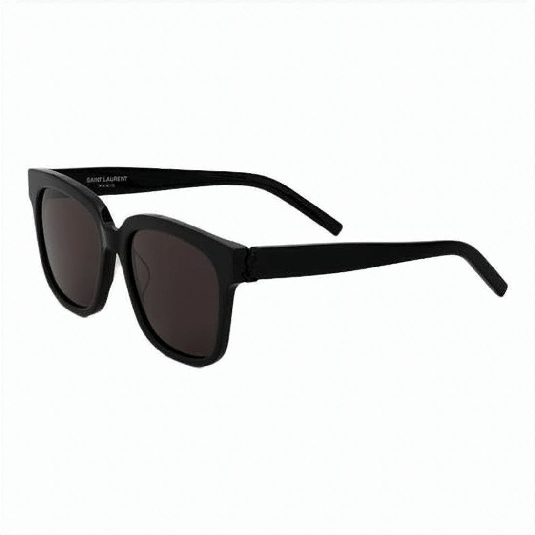 Saint Laurent Black Oversized Square Acetate Glossy Sunglasses