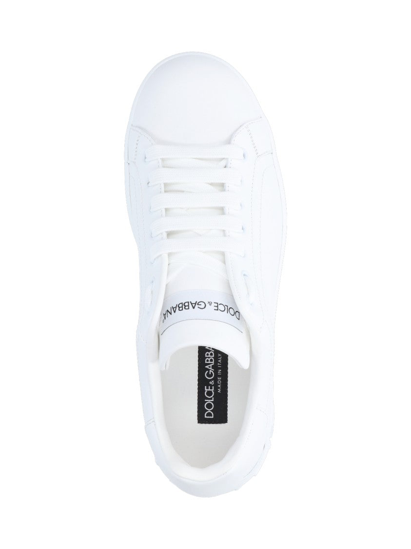 Dolce & Gabbana Low-Top Minimalist Sneakers With Embossed Branding