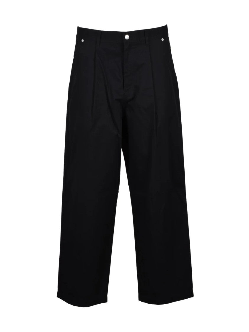 Moschino Couture Cotton/Polyamide Trousers - Black