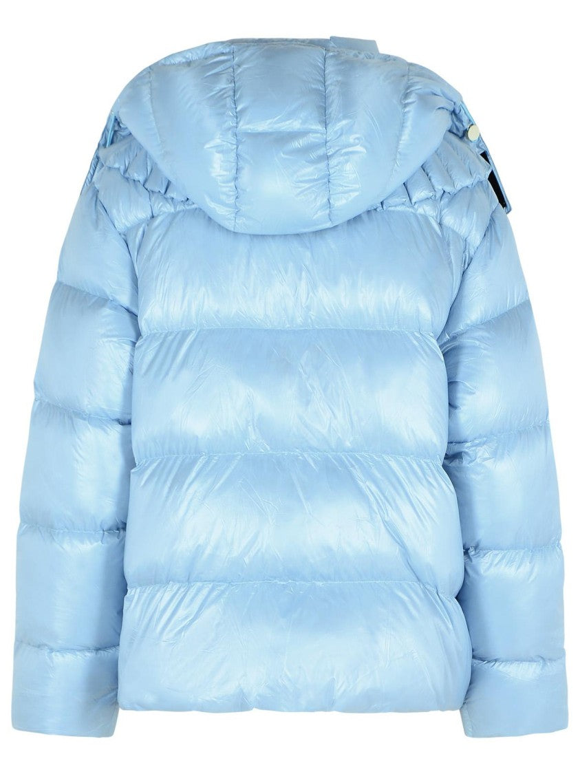 Raxxy Removable Hooded Down Jacket In Polyamide Sugar Paper