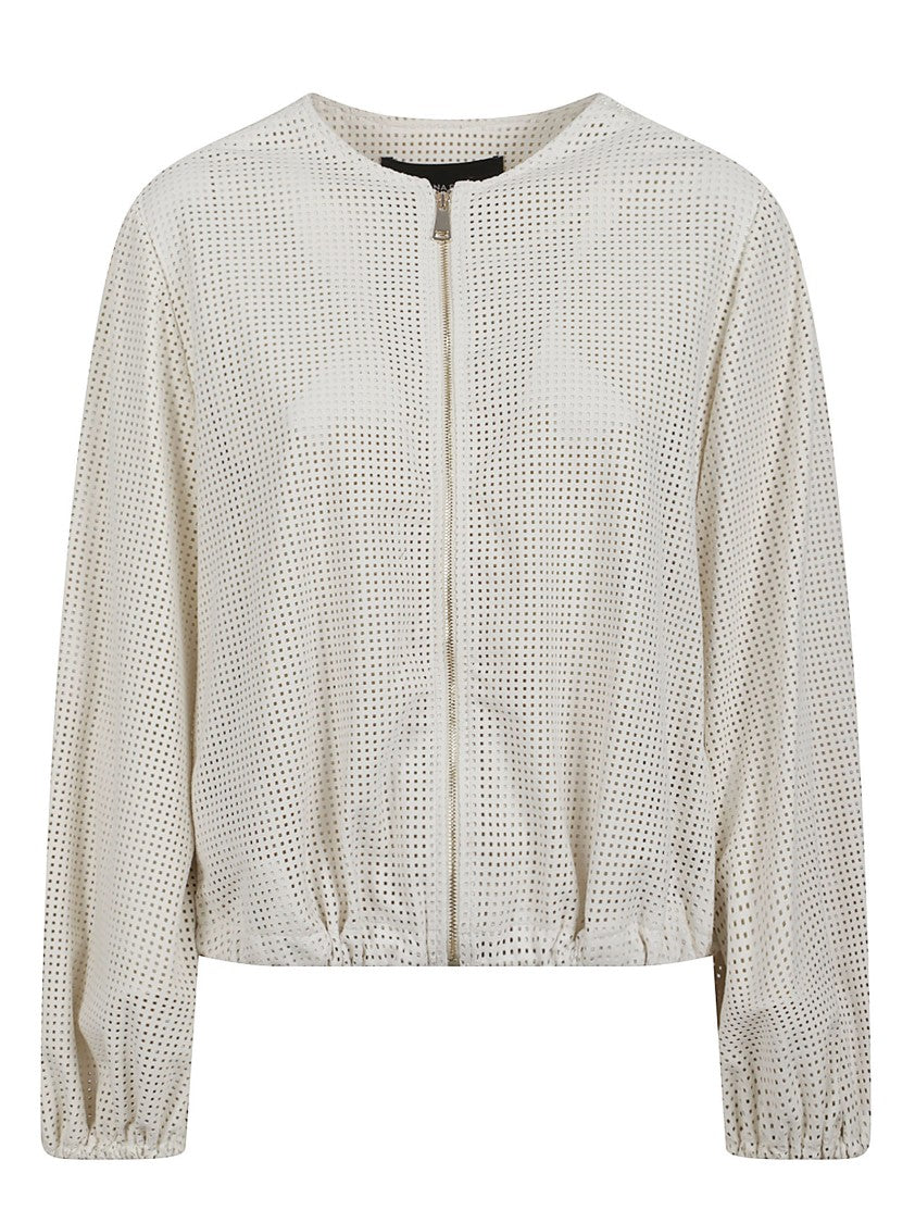 Fabiana Filippi Perforated Suede Jacket With Fitted Silhouette