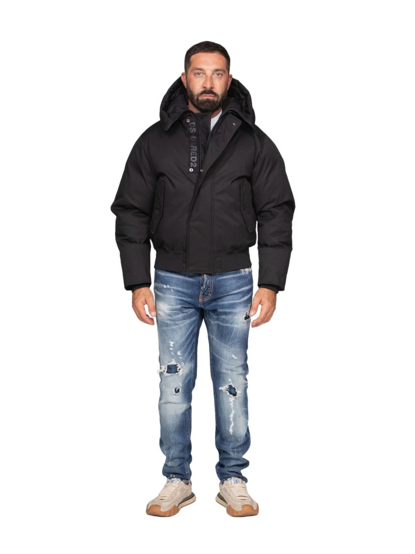 Dsquared2 Techno Down Insulated Bomber Jacket With High Collar