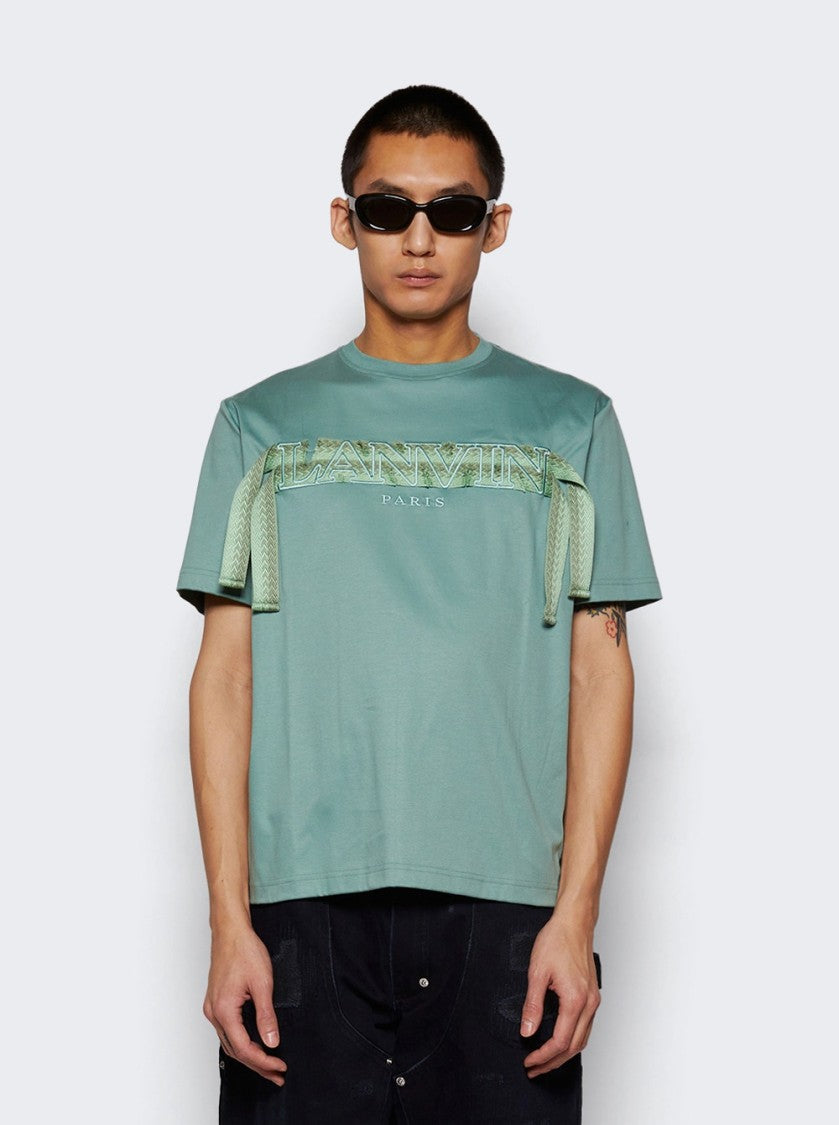 Lanvin Curb Lace Tee Vert De Gris