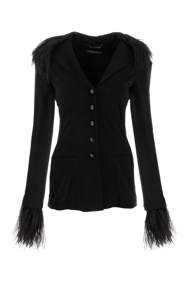 Alberta Ferretti Black Crepe Blazer