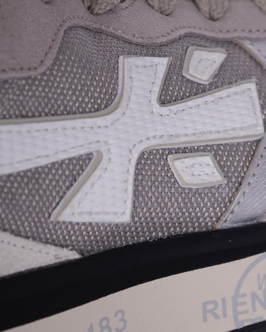Premiata Sleek Grey Sneakers With Suede